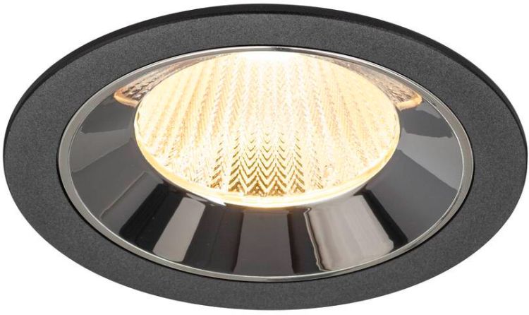 SLV NUMINOS® L, Deckeneinbauleuchte schwarz/chrom 3000 K 40°
