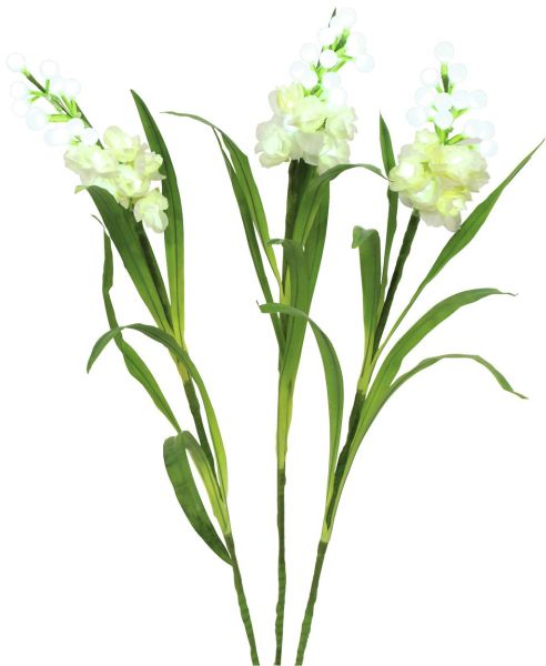 EUROPALMS Aronstab, 3er Set mit LEDs, weiß, 85cm
