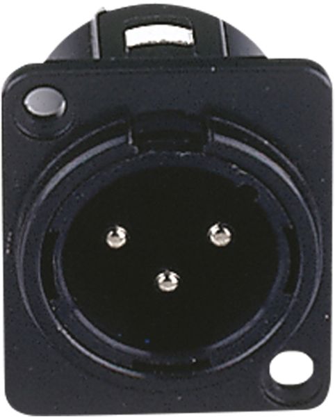 DAP XLR 3p. chassis, Schwarz Male