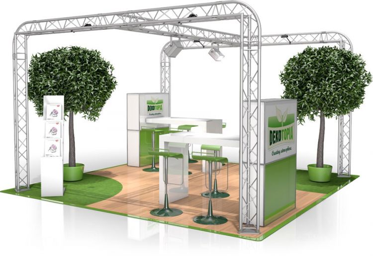 Messestand FD 23 - 4 x 4 x 2,5 m (LxBxH) - 16 m²