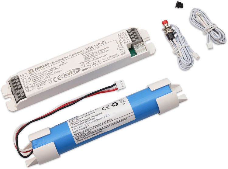 ISOLED Notstrom-Akkumodul LiFePO4 EL-T Selftest 3000mAh, 5W (20-300 V), DALI DT1