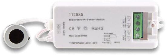 ISOLED Wisch-Schalter mit Sensorkopf silber, Wischdistanz 6cm, 230V, 500VA