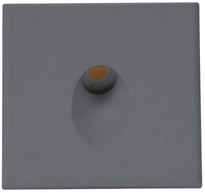 ISOLED Cover Aluminium eckig 1 schwarz für Wandeinbauleuchte Sys-Wall68