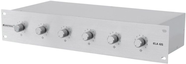 OMNITRONIC ELA 6S-Zonen LS-Regler 20W sil