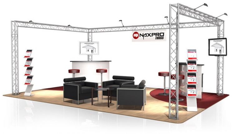 Messestand FD 23 - 6 x 4 x 2,5 m (LxBxH) - 24 m²