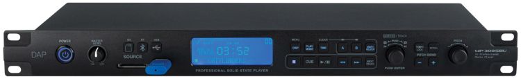 DAP-Audio MP-300SBU Professioneller USB/SD/BT Media Player, SD-Karten, USB-Speicher