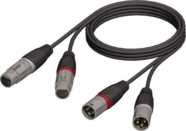 Adam Hall Cables REF 710 150 Audiokabel 2 x XLR female auf 2 x XLR male 1,