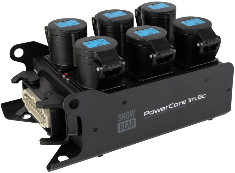 SHOWGEAR PowerCore 1 m, 6-poliger Breakout-Stecker H16 auf 6x CEE 16 A (1P+N+PE)