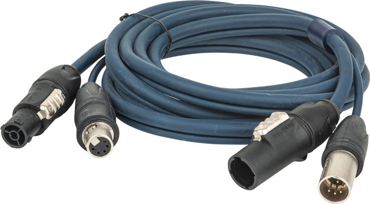 DAP-Audio FP-16 Hybrid Cable - powerCON TRUE1 & 5-pin XLR IP - DMX / Power DMX & Strom - 15 m