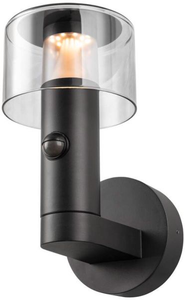 SLV TAHA II, Wandaufbauleuchte, SENSOR, 2200/2700 K, max. 10 W, schwarz