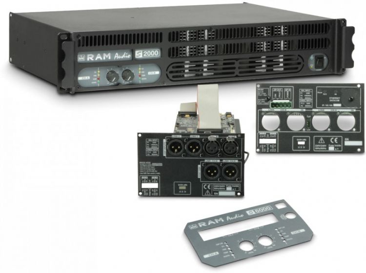 Ram Audio S2000DSPGPIO PA Endstufe 2x1190W 2Ohm inkl. DSP- und GPIO-Modul