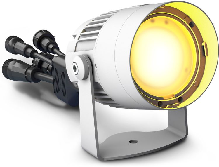 Cameo Q-SPOT 40I W - Kompakter IP65 Outdoor-Spot mit 40 W RGBA-LED in Weißer Ausführung