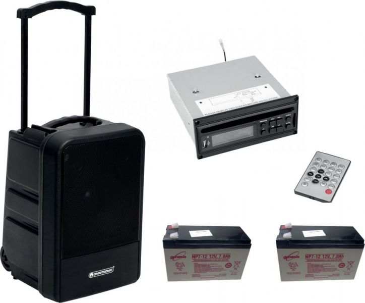 OMNITRONIC Set MOM-10BT4 Modular-Drahtlos-PA-System + CD-Player mit USB&SD