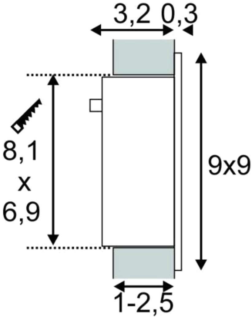 SLV FRAME CURVE LED Einbauleuchte – Eckig, Mattwe Produktbild-Vorschau 2