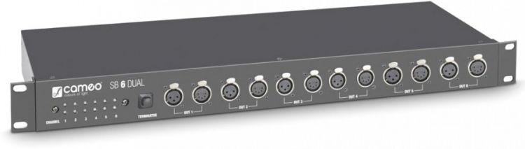 Cameo SB 6 DUAL 6-Kanal DMX Splitter / Booster (3-Pol und 5-Pol)