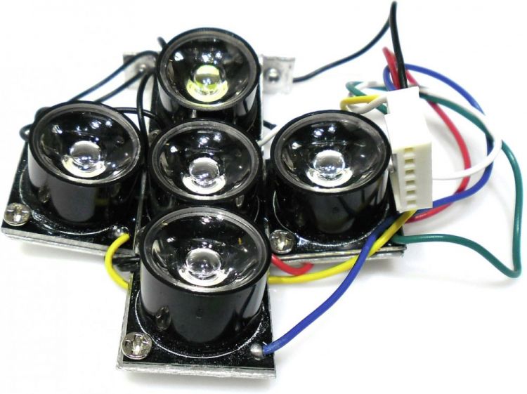 Platine (LED) AKKU BEL-15 (mit Linsen und Alu Halter)