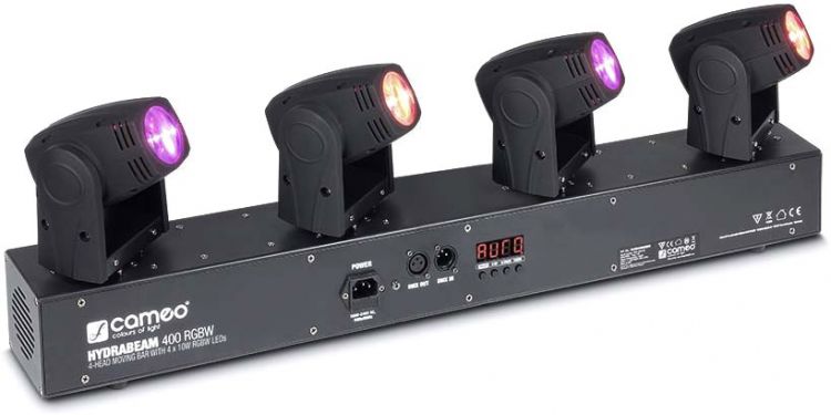 Cameo HYDRABEAM 400 RGBW Lichtanlage mit 4 ultraschnellen 10 W CREE RGBW Q