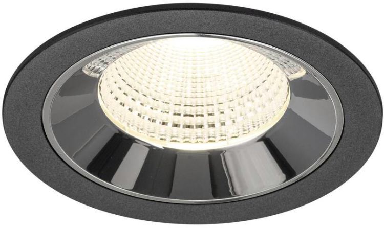 SLV NUMINOS® L, Deckeneinbauleuchte schwarz/chrom 4000 K 55°