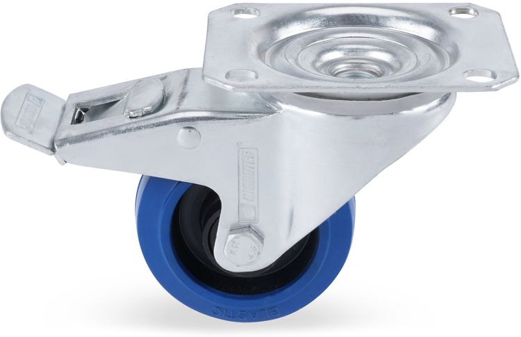Riggatec Lenkrolle 80mm BLUE WHEEL mit Bremse 