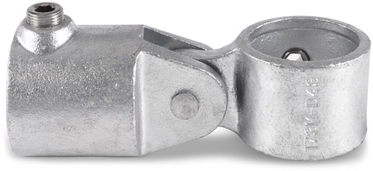Riggatec Rohrverbinder Gelenkstück einfach für 48,3 mm Rohr in Silber