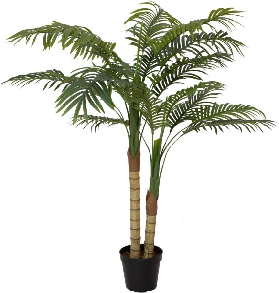 EUROPALMS Areca Palme, 2-stämmig, Kunstpflanze, 120cm