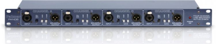 Palmer Pro PAN 08 19"  DI-Box/Line Isolator 4 Kanal aktiv