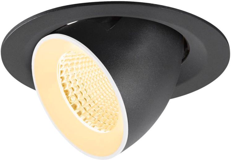 SLV NUMINOS® GIMBLE M, Deckeneinbauleuchte,, 3000 K, 40°, schwarz / weiß