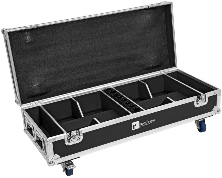 ROADINGER Flightcase 8x AKKU IP UP-4 QuickDMX mit Ladefunktion