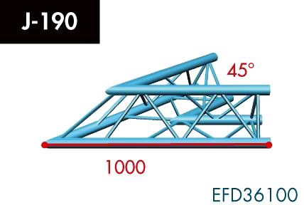 X3K-30/H (Heavy Duty) J-190 2-Weg Ecke, Winkel 45°