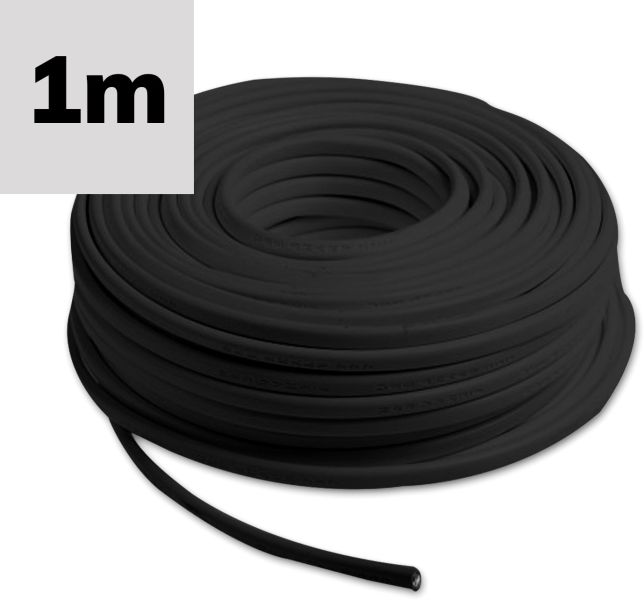 ISOLED Kabel PVC ummantelt, schwarz, 2x0,75mm² H05VV-F, Meterware