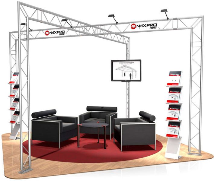 Messestand FD 22 - 4 x 4 x 2,5 m (LxBxH) - 16 m²