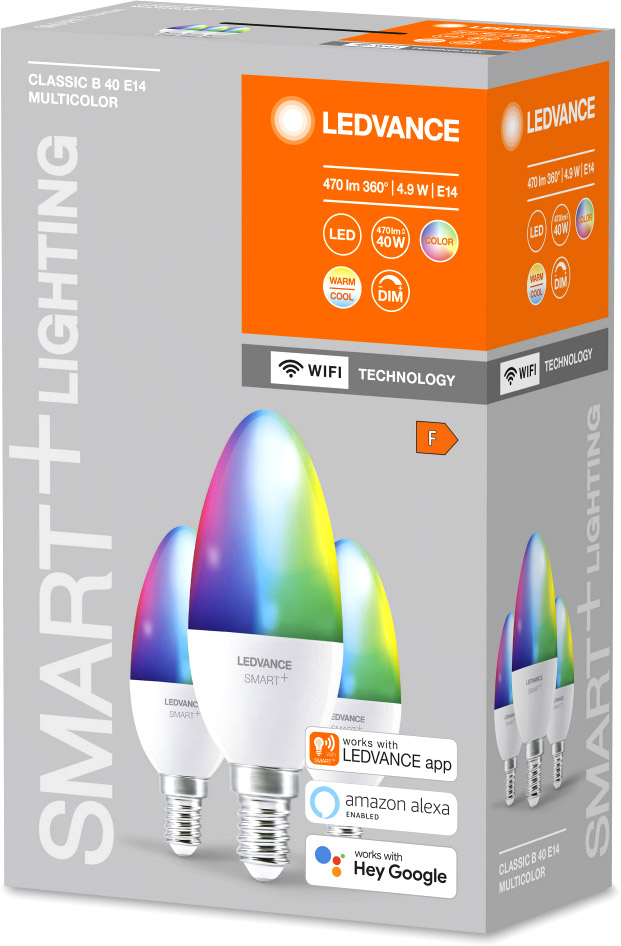 LEDVANCE Wifi SMART+ Lampe LED bougie RGBW multicolore (ex 40W) 5W / 2 –  LEDVANCE France
