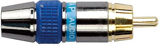 DAP RCA Verbinder male, Schwarz/Blau
