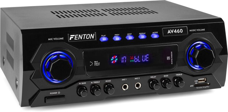 Fenton AV460 Karaoke-Verstärker mit Multimedia-Player