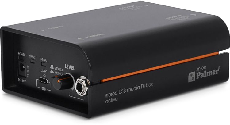 Palmer RIVER spree - Aktive Stereo-Media-DI-Box mit USB-C