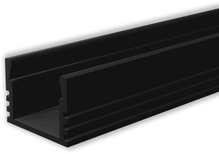 ISOLED LED Montageprofil MAXI-AB V2, schwarz RAL9005 L: 200cm
