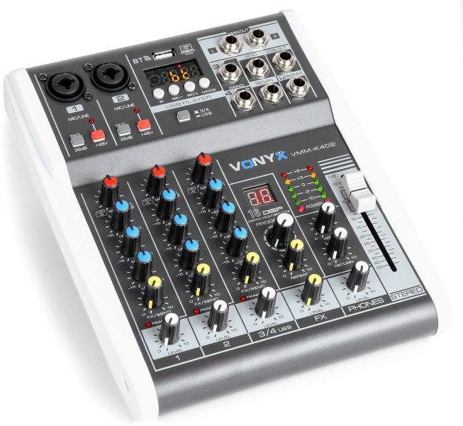 Vonyx VMM-K402 4-Kanal-Musikmischpult mit DSP