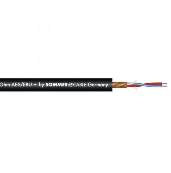 SOMMER CABLE Mikrofonkabel AES/EBU 2x0,14 100m sw SC-Micro-Stage