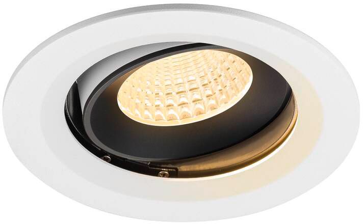 SLV NUMINOS® MOVE M, Deckeneinbauleuchte weiß/schwarz 3000 K 55°