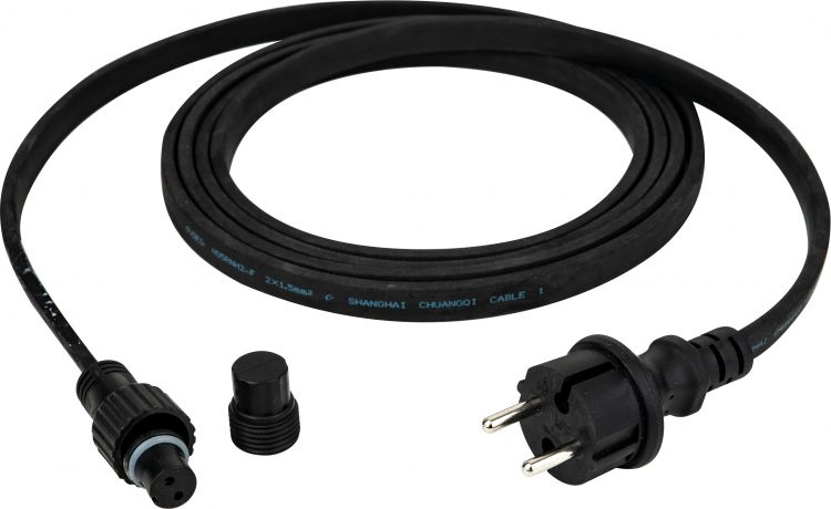 Showgear Power Cable for Festoon Light E27 Schwarz - 3 m