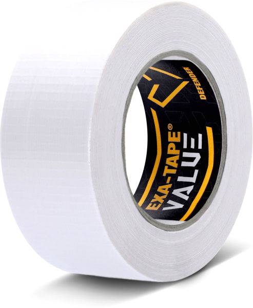 Defender EXA-TAPE-VALUE W 50 - Gewebeklebeband, Weiß, glänzend, 50 mm x 50 m
