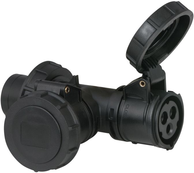 Showtec T-Verbindung 2 Wege 16/3, Plug 16/3 - CEE IP67