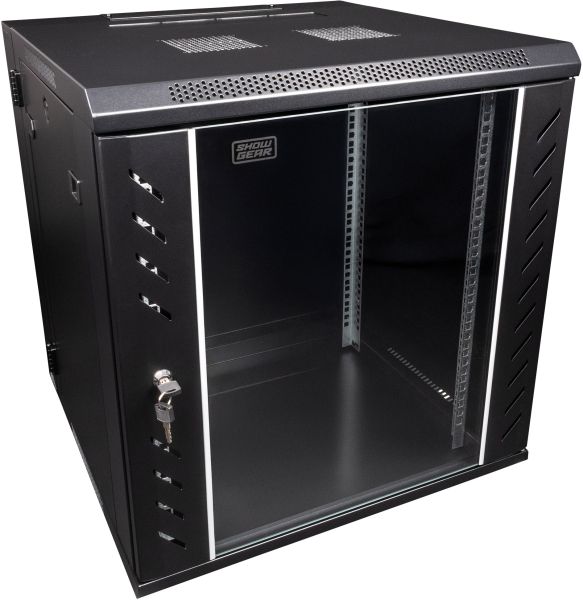 Showgear RCA-WMH-12 12U 19" Patch Panel Rack, Wandmontage, aufklappbare Rückseite