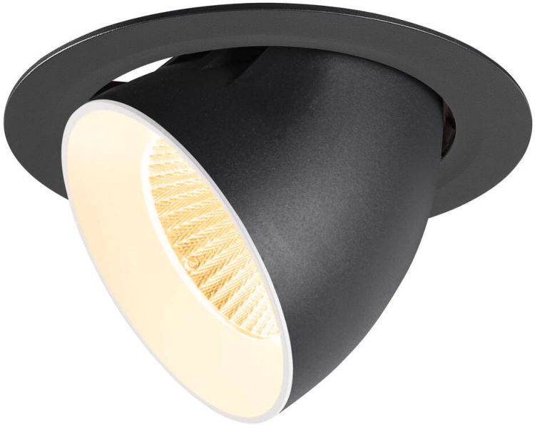 SLV NUMINOS® GIMBLE XL, Deckeneinbauleuchte,, 3000 K, 20°, schwarz / weiß