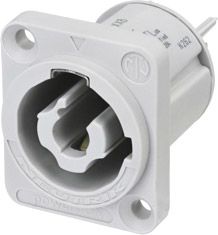 Neutrik NAC3MPXXB - PowerCON-Einbaustecker grau