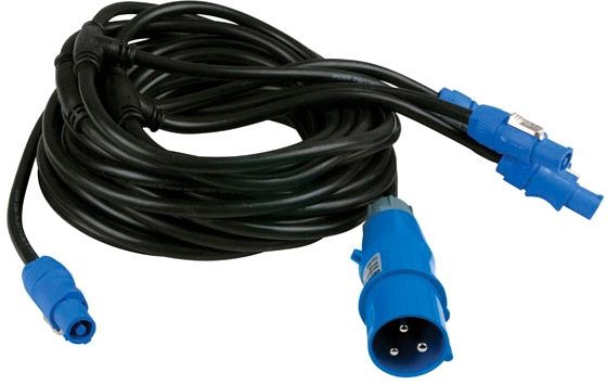 Powercable P12,5 10m 6x Powercon out