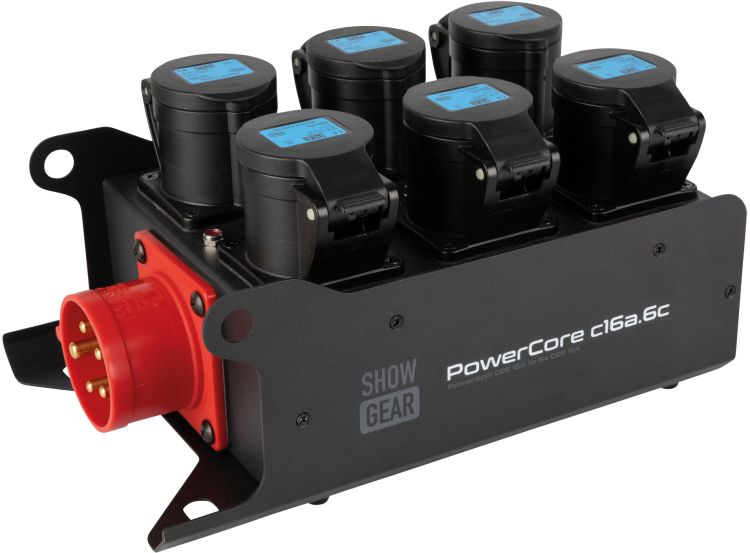 SHOWGEAR PowerCore c16a.6c 6x CEE 16 A (1P) – 1x CEE 16 A (5P)