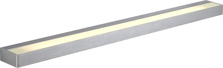 SLV SEDO LED 21 Wandleuchte, eckig alu-brushed, Glas satiniert