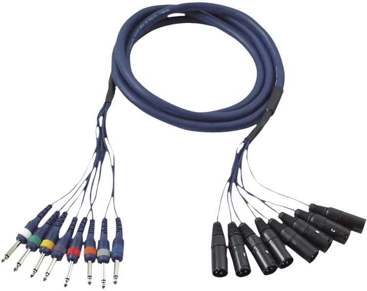 DAP FL62 - 8 XLR/M 3 p. > 8 Klinke mono  6 m