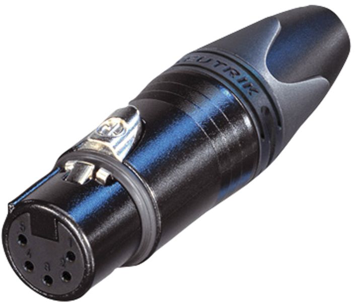 Neutrik XLR 5p Female Verbinder - Silberkontakte, Nickelgehäuse